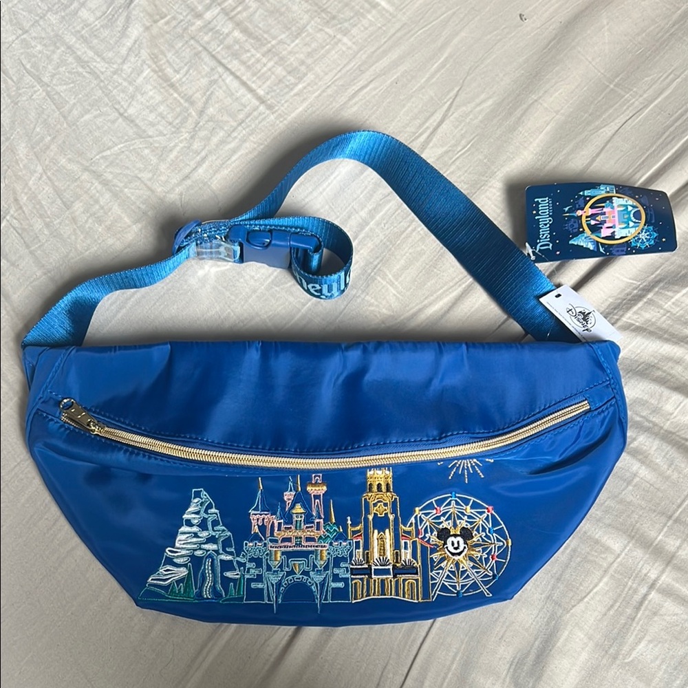 Disney Disneyland Parks Blue Sling Pack Bag